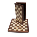 Walnut Veneer Folding Chess Set - 18" Board